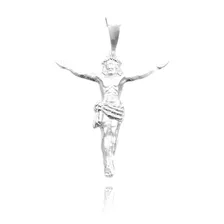 Pingente De Prata Italiana 925 Crucifixo Cristo Grantia Full