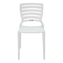 Cadeira De Jantar Tramontina Sofia Respaldo Horizontal, Estrutura De Cor Branco, 1 Unidade