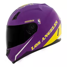 Capacete Norisk Moto Fechado Ff391 Los Angeles Lakers Roxo