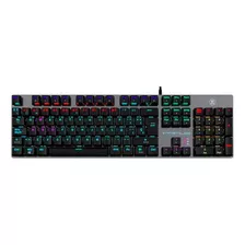 Teclado Gamer Primus Ballista90t Qwerty Primus Red Español España Color Gris Con Luz 8 Colores