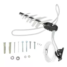 Kit Antena Externa Digital Hdtv Aquário Completa Cabo 15 Mts