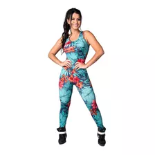 Macacão Longo Feminino Suplex Estampado Fitness Academia