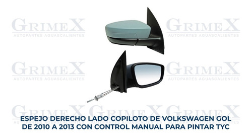 Espejo Gol/saveiro 2010-2011-2012-2013 C/control Manual Ore Foto 10