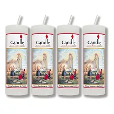 Kit De 10 Velas 7 Dias 260g Imagem Nossa Senhora De Fátima