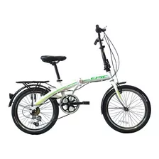 Bicicleta Urbana Plegable Black Panther Epic R20 Color Blanco