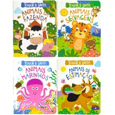 Livros Coleção Toque E Sinta Infantil Sensorial Animais Desenvolvimento Bebês Livros