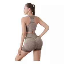 Conjunto Deportivo Mujer Gym Yoga Short Levanta Gluteos