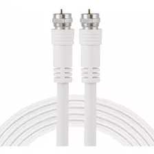 Ge 33603 Cable De Video Coaxial De 15 Pies Rg6, Blanco, Tipo