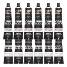 Cola Silicone Preto Alta Temperatura 598 Black 70g 12 Pecas