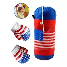 Kit Saco De Pancada Infantil + Luvas De Boxe Muai Thay