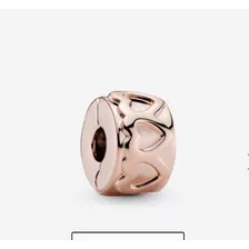 Charm Pandora Clip Band Of Hearts 14k Rose Gold Plated