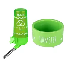 Kit Bebedouro E Comedouro De Hamster N 3 Verde Injetfour