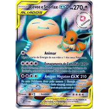 Carta Pokémon Eevee E Snorlax Gx Aliados Fa Port 171/181