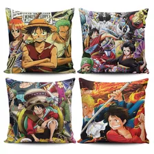 Kit 4 Capas De Almofadas One Piece Sala Decoração Fronha 1