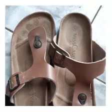 Sandalias Miss Carol De Cuero Usadas Talle 39 Envío Gratis!!