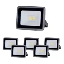 Kit 5 Refletor Led 20w Smd Prova D´água Ip66 Holofote 3000k