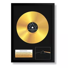 Quadro A4 Disco De Ouro Pink Floyd Dark Side Of The Moon