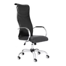 Silla De Escritorio Portantino Jazz 901 Ergonómica Negra Con Tapizado De Cuero Sintético