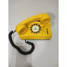 Telefone Tijolinho De Mesa Digital Cor Amarelo 