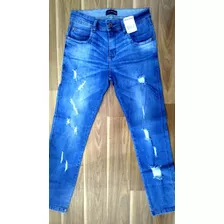 Calça Jeans Masculina Skinny C/lycra Original Destroyed