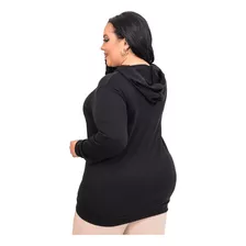 Blusa Mullet Alongada Moda Plus Size Dias Frios De Inverno