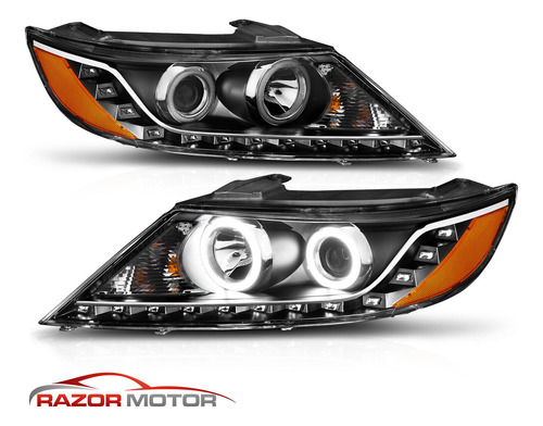 Par Faro Negro Led Kia Sorento Lx 2012 2.4l Foto 4