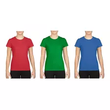 Camiseta Dama Entallada Y Varios Talles Pack X3 - Textilshop