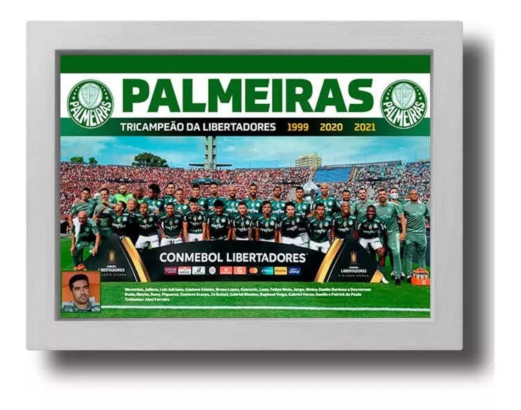 Pôster Quadro Palmeiras Campeão Libertadores 2021 20x30cm