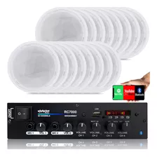 Kit Som Ambiente 4 Canal 500 Watts + 16 Caixas Br Gesso Red