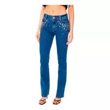 Calça Jeans Colcci Bia Aplicação Ou24 Azul Feminino