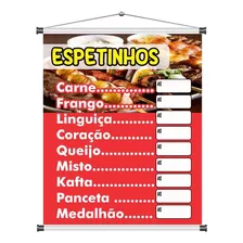 Banner - Espetinho Churrasco 50x60cm Mod353