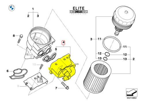 Enfriador Aceite Bmw 1' E82 120i Foto 3