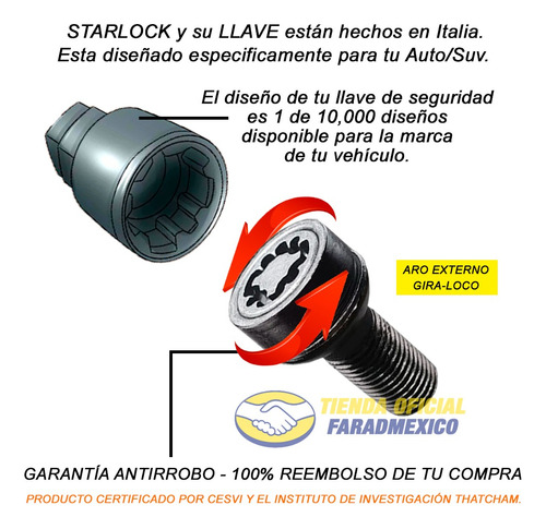 Tuercas De Seguridad Starlock Bmw Serie 8 Foto 8