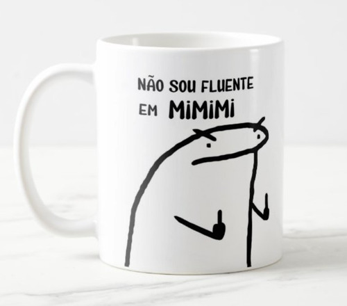 Caneca Florks Meme O Problema Não é Acordar Cedo, é Acordar Pobre