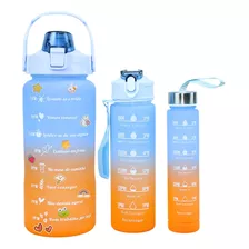 Garrafa Água 2l Academia Squeeze Personalizada + Adesivos Cor Azul E Laranja