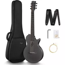 Guitarra Acustica 1/2 Fibra Carbono Color Negro Marca Enya