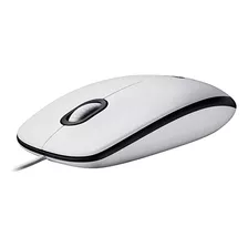 Logitech M100, Ratón Con Cable, Blanco, W