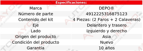 Kit Faros P/halog Y Calaveras Depo 207 Peugeot 2009 - 2011 Foto 4