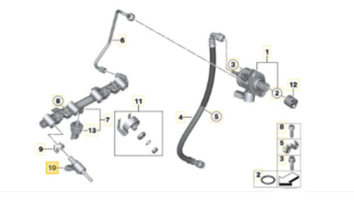 Inyector Gasolina Peugeot 207 1.6t L4 2011 Foto 6