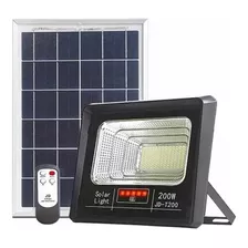 Qp Foco Solar 200 W Color Negro