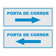 02 Placas Porta De Correr