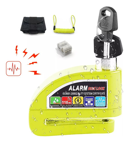 Nueva Cerradura De Freno De Disco Impermeable Para Alarma De Foto 2