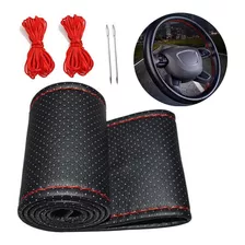 Funda De Volante De Piel Genuina Perforada Negra 38 Cm