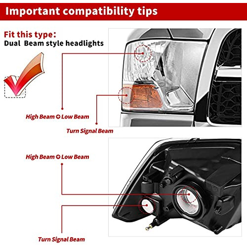 Compatible Dodge Ram 1500 2500 3500 Pickup De Aos 09,... Foto 3