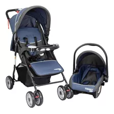 Carriola De Paseo Trendy Kids Maxy Azul Con Chasis Color Negro