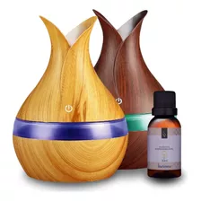 Difusor Umidificador De Aromas Bambu E Ganhe Essência Brinde