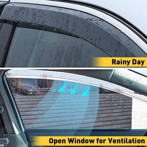 4 For 2017-2021 Honda Civic Hatchback Window Visors Rain  Mb Foto 6