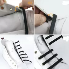 Cordones Silicona Par 9 Cordones Negros