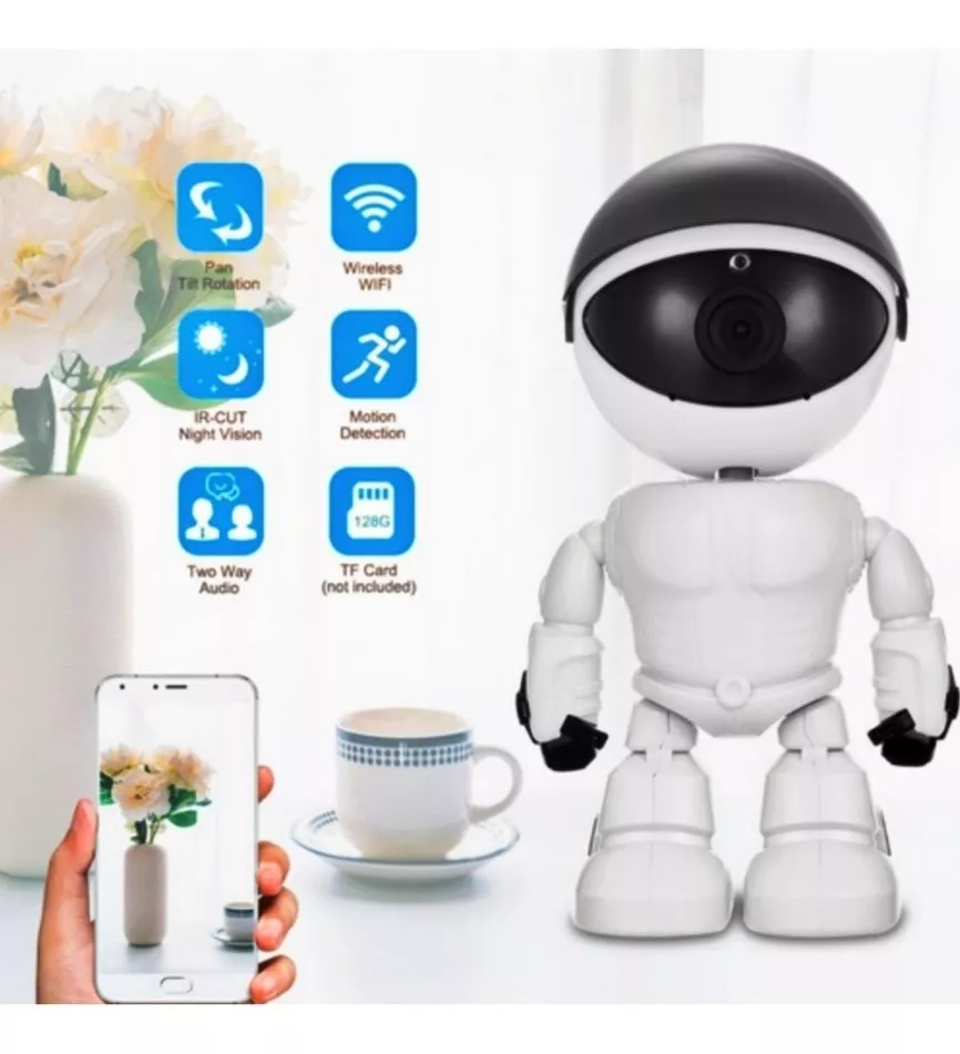 Camara Robot Espía Con Wifi Ip Auto Tracking Full Hd Smart