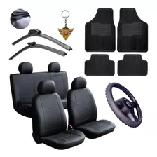 Kit Capa Couro Banco Carro Tapete Volante Ford + Brindes